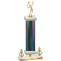 Premium Single Black Carbon Fiber Victory Tennis Trophy