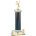 Premium Single Black Carbon Fiber Year Tennis Trophy