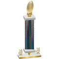 Premium Single Black Carbon Fiber Year Football Trophy
