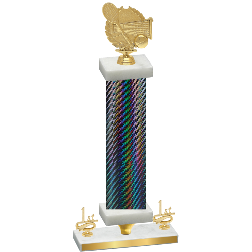 Premium Single Black Carbon Fiber First Place Tennis Trophy