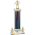 Premium Single Black Carbon Fiber Victory Wrestling Trophy