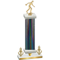 Premium Single Black Carbon Fiber Victory Bowling Trophy