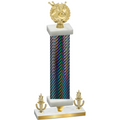 Premium Single Black Carbon Fiber Victory Bowling Trophy