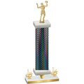 Premium Single Black Carbon Fiber First Place Volleyball Trophy