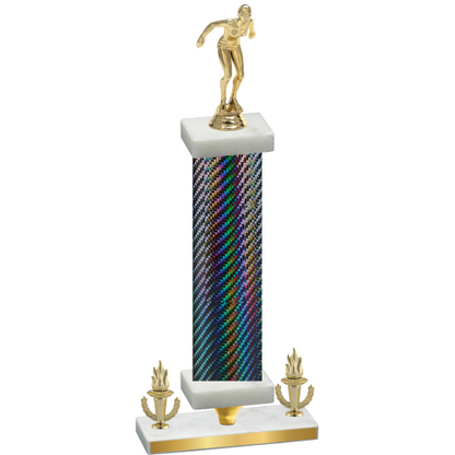 Premium Single Black Carbon Fiber Victory Tennis Trophy