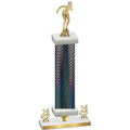 Premium Single Black Carbon Fiber Year Tennis Trophy