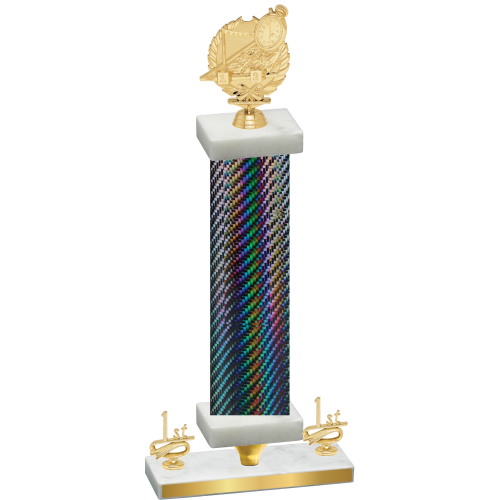 Premium Single Black Carbon Fiber First Place Swimming Trophy