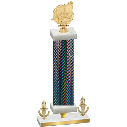 Premium Single Black Carbon Fiber Victory Swimming Trophy