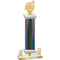 Premium Single Black Carbon Fiber Year Swimming Trophy