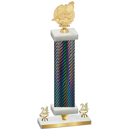 Premium Single Black Carbon Fiber Year Swimming Trophy