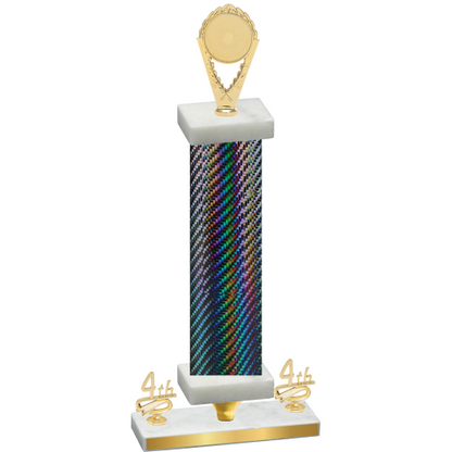 Premium Single Black Carbon Fiber Fourth Place Insert Trophy