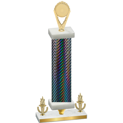 Premium Single Black Carbon Fiber Victory Insert Trophy