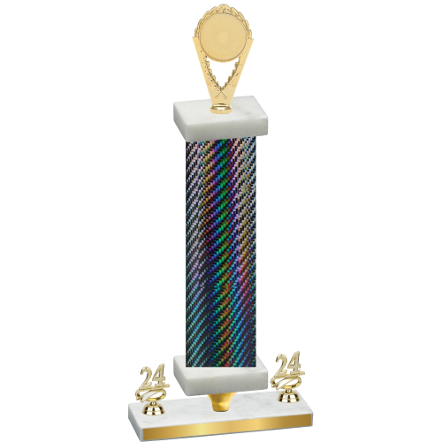 Premium Single Black Carbon Fiber Year Insert Trophy