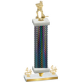 Premium Single Black Carbon Fiber Fourth Place Hockey Trophy