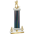 Premium Single Black Carbon Fiber Victory Hockey Trophy