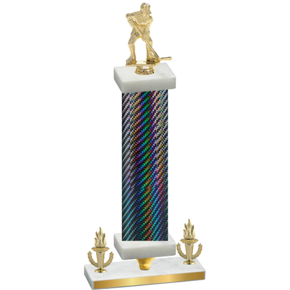 Premium Single Black Carbon Fiber Victory Hockey Trophy