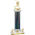 Premium Single Black Carbon Fiber Year Lacrosse Trophy