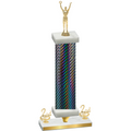 Premium Single Black Carbon Fiber Second Place Victory Trophy