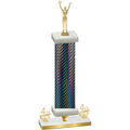 Premium Single Black Carbon Fiber Fourth Place Victory Trophy