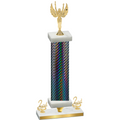 Premium Single Black Carbon Fiber Second Place Victory Trophy