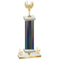 Premium Single Black Carbon Fiber Third Place Victory Trophy