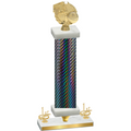 Premium Single Black Carbon Fiber First Place Basketball Trophy