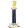 Premium Single Black Carbon Fiber Third Place Pickleball Trophy
