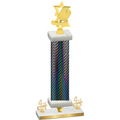 Premium Single Black Carbon Fiber Fourth Place Pickleball Trophy