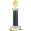Premium Single Black Carbon Fiber First Place Pickleball Trophy