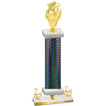 Premium Single Black Carbon Fiber Second Place Pickleball Trophy