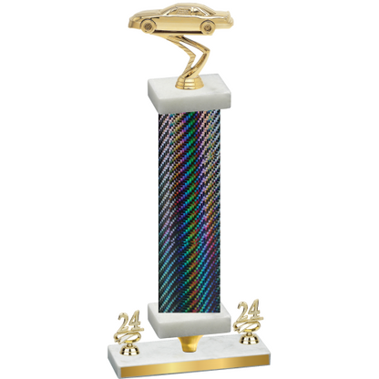 Premium Single Black Carbon Fiber Year Cars Trophy