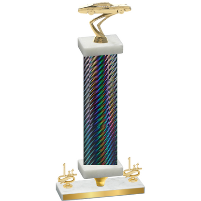 Premium Single Black Carbon Fiber First Place Cars Trophy