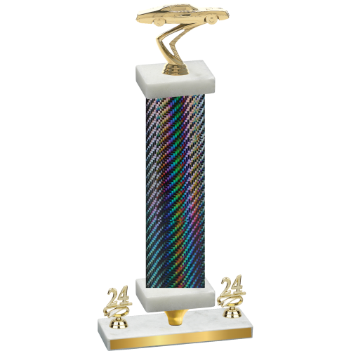 Premium Single Black Carbon Fiber Year Cars Trophy