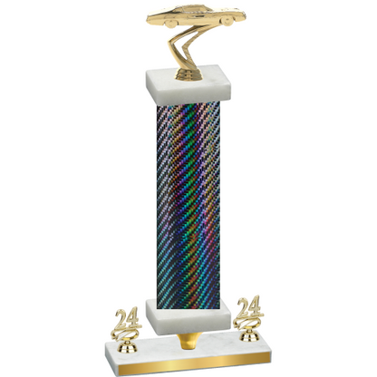 Premium Single Black Carbon Fiber Year Cars Trophy