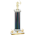 Premium Single Black Carbon Fiber First Place Archery Trophy