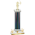 Premium Single Black Carbon Fiber Second Place Archery Trophy