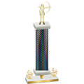 Premium Single Black Carbon Fiber Fourth Place Archery Trophy