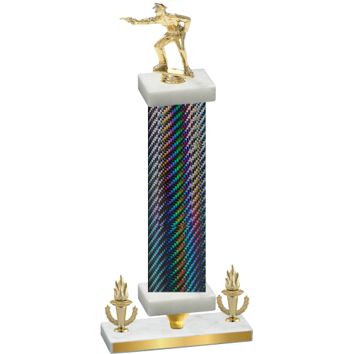Premium Single Black Carbon Fiber Victory Shooter Trophy