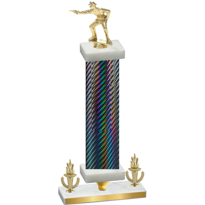 Premium Single Black Carbon Fiber Victory Shooter Trophy