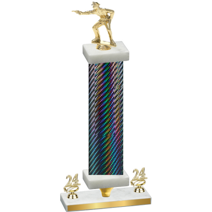 Premium Single Black Carbon Fiber Year Shooter Trophy
