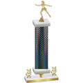 Premium Single Black Carbon Fiber Year Skater Trophy