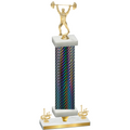 Premium Single Black Carbon Fiber First Place Weights Trophy