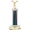 Premium Single Black Carbon Fiber Third Place Weights Trophy
