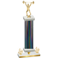 Premium Single Black Carbon Fiber Fourth Place Weights Trophy