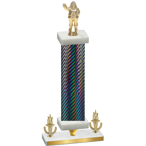 Premium Single Black Carbon Fiber Victory Holiday Trophy