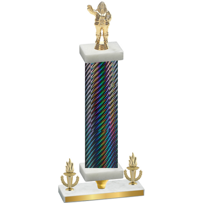 Premium Single Black Carbon Fiber Victory Holiday Trophy