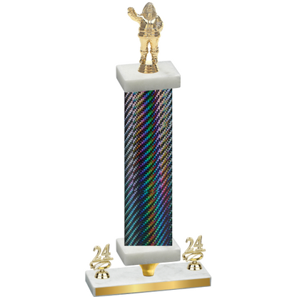 Premium Single Black Carbon Fiber Year Holiday Trophy