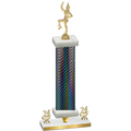 Premium Single Black Carbon Fiber Year Majorette Trophy