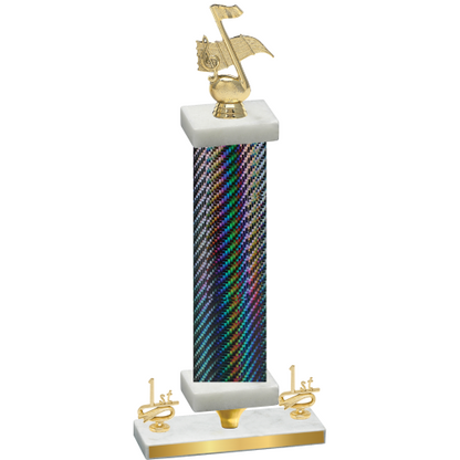 Premium Single Black Carbon Fiber First Place Music Trophy