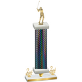 Premium Single Black Carbon Fiber Second Place Golf Trophy